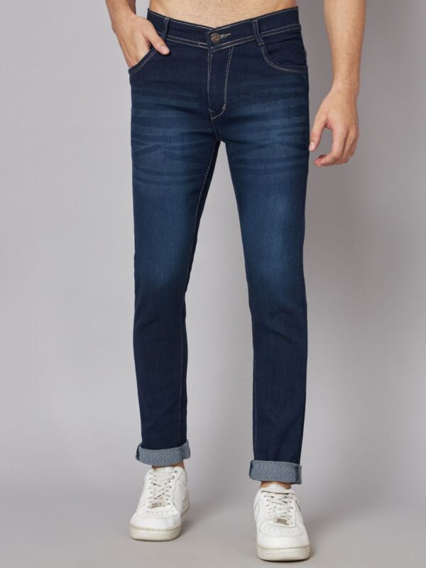 Men Classic Slim Fit Mid-Rise Light Fade Jeans